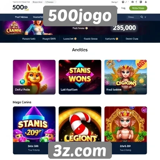 Características principais do site 500jogo